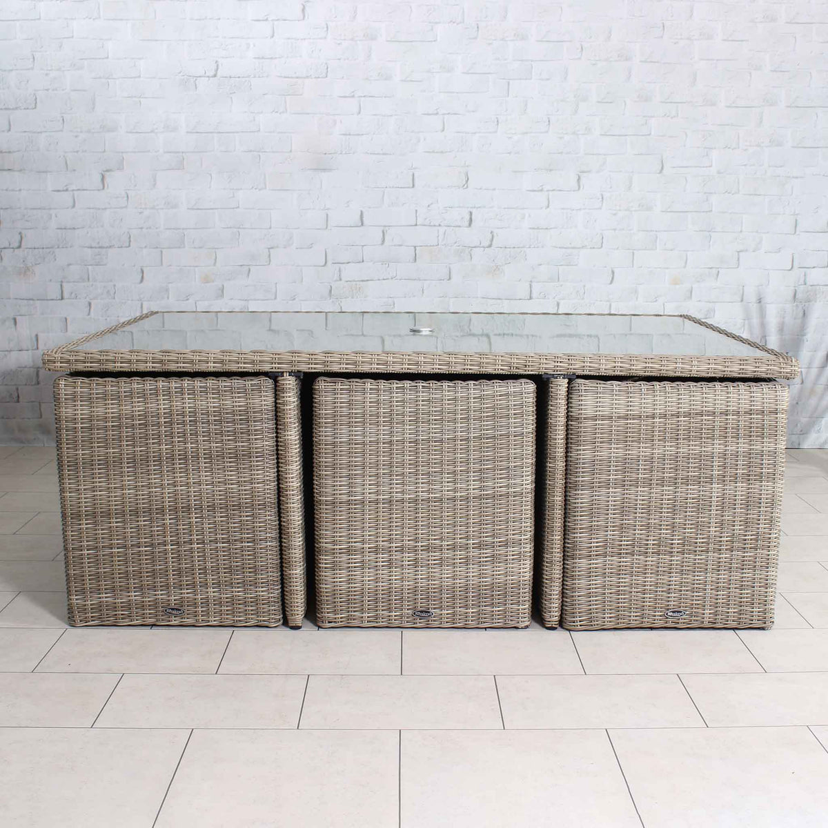 Wentworth 10 Seater Rattan Cube Garden Dining Set Lifestyle