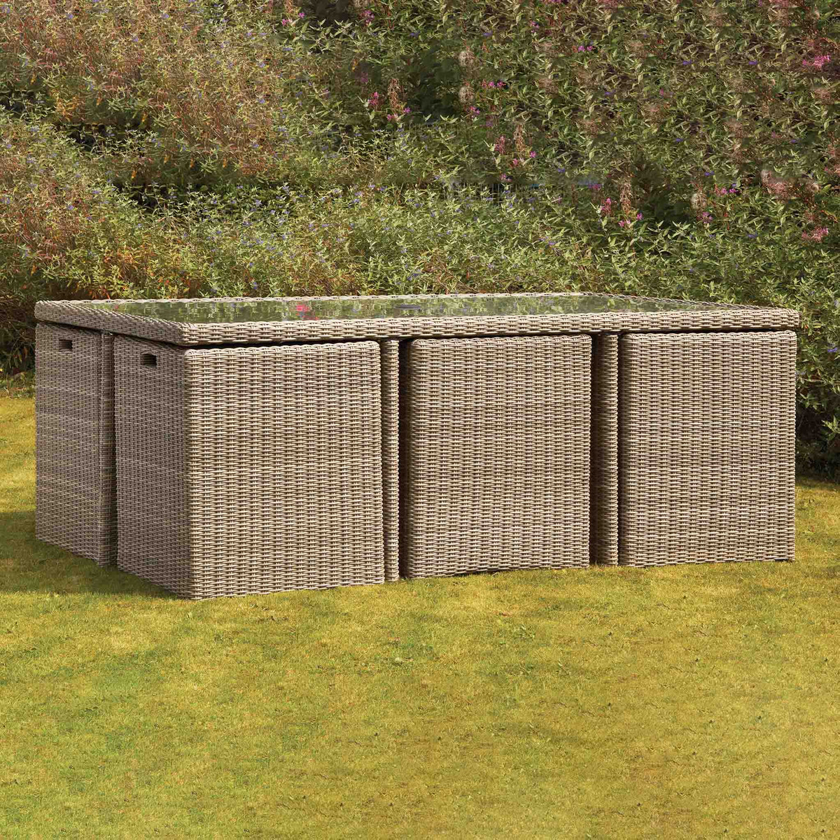 Wentworth 10 Seater Rattan Cube Garden Dining Set from Roseland Furniture