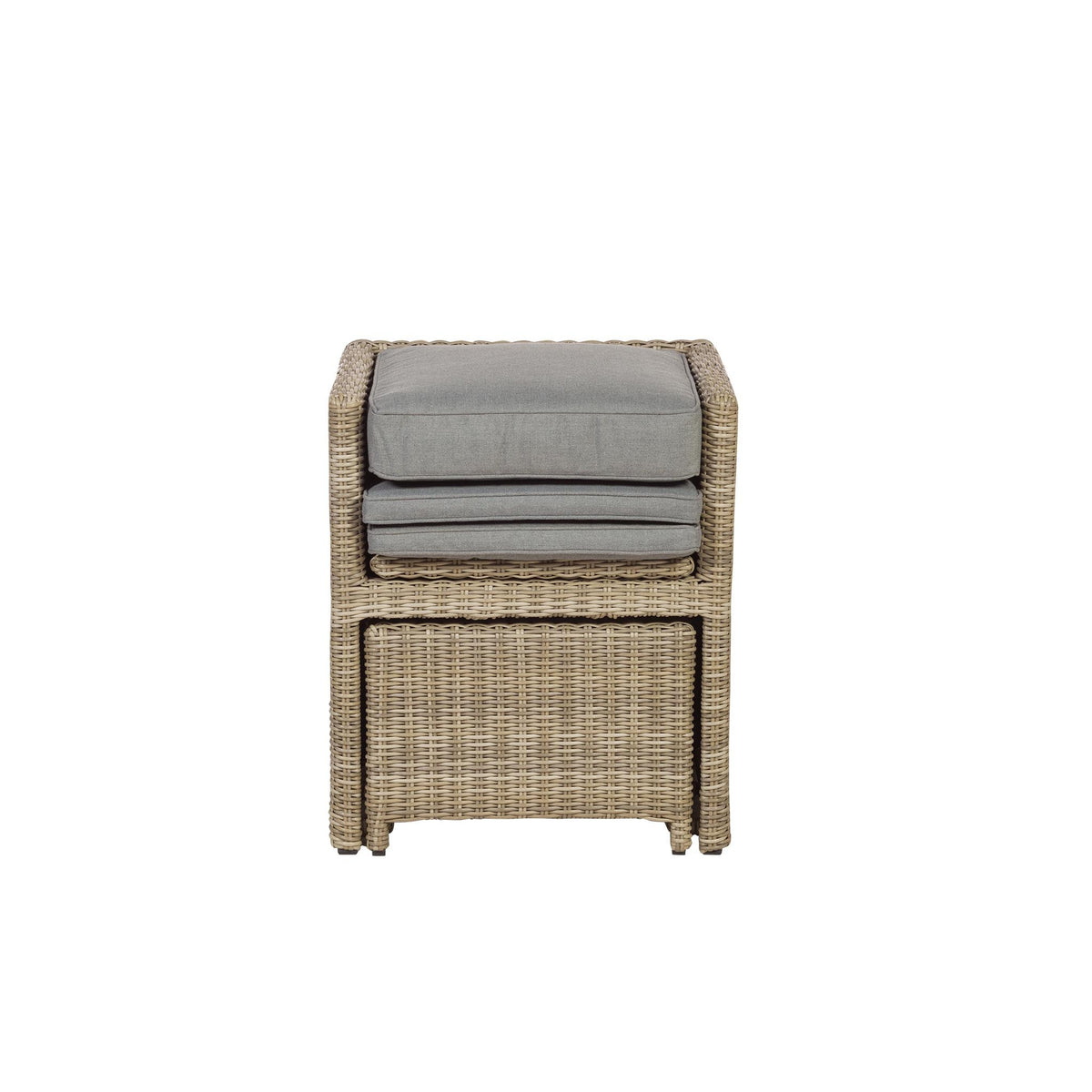 Wentworth 10 Seater Rattan Cube Garden Dining Set Compact Armchair and Stool
