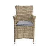 Wentworth 140cm 6 Seater Rattan Round Garden Dining Set Armchair