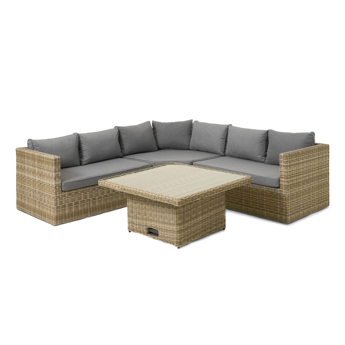 Wentworth Rattan Garden Lounge Dining Set with Adjustable Table