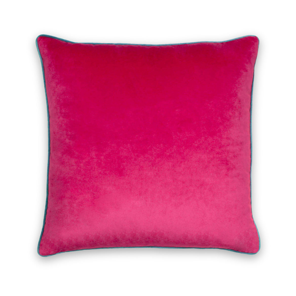 Willis Polyester Cushion | Raspberry/Teal