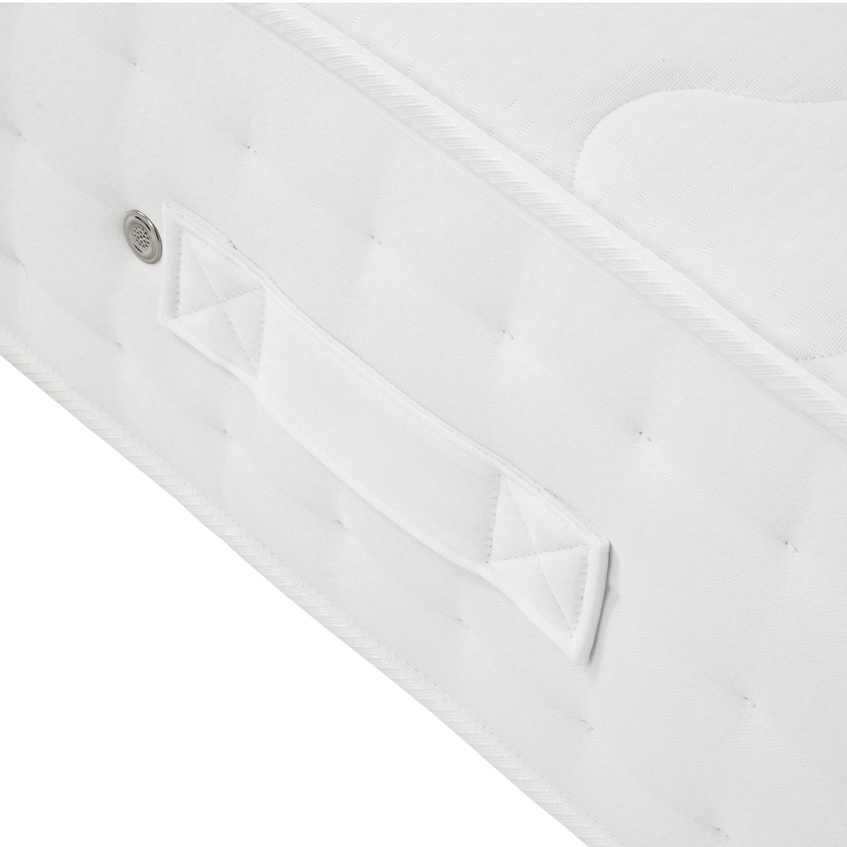 Roseland Sleep Comfort Quilted Mattress edge close up with handle