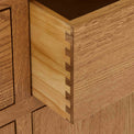 Zelah Oak Large Dresser - Dovetail joints on drawers of dresser