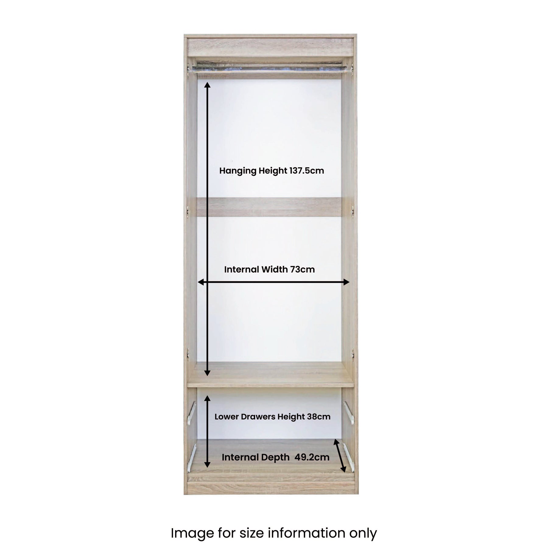 Callo wardrobe internal measurements