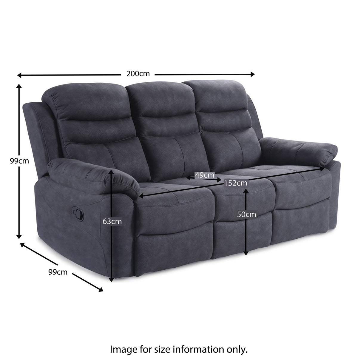 Conway Reclining 3 Seater Sofa by Roseland Furniture