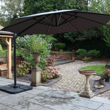 3.5m LED Cantilever Parasol Grey from Roseland Furniture