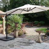 3.5m LED Cantilever Parasol Ivory from Roseland Furniture