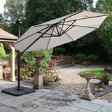 3.5m LED Cantilever Parasol Ivory from Roseland Furniture