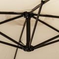 close view of the 3m Crank & Tilt Ivory Cantilever Canopy