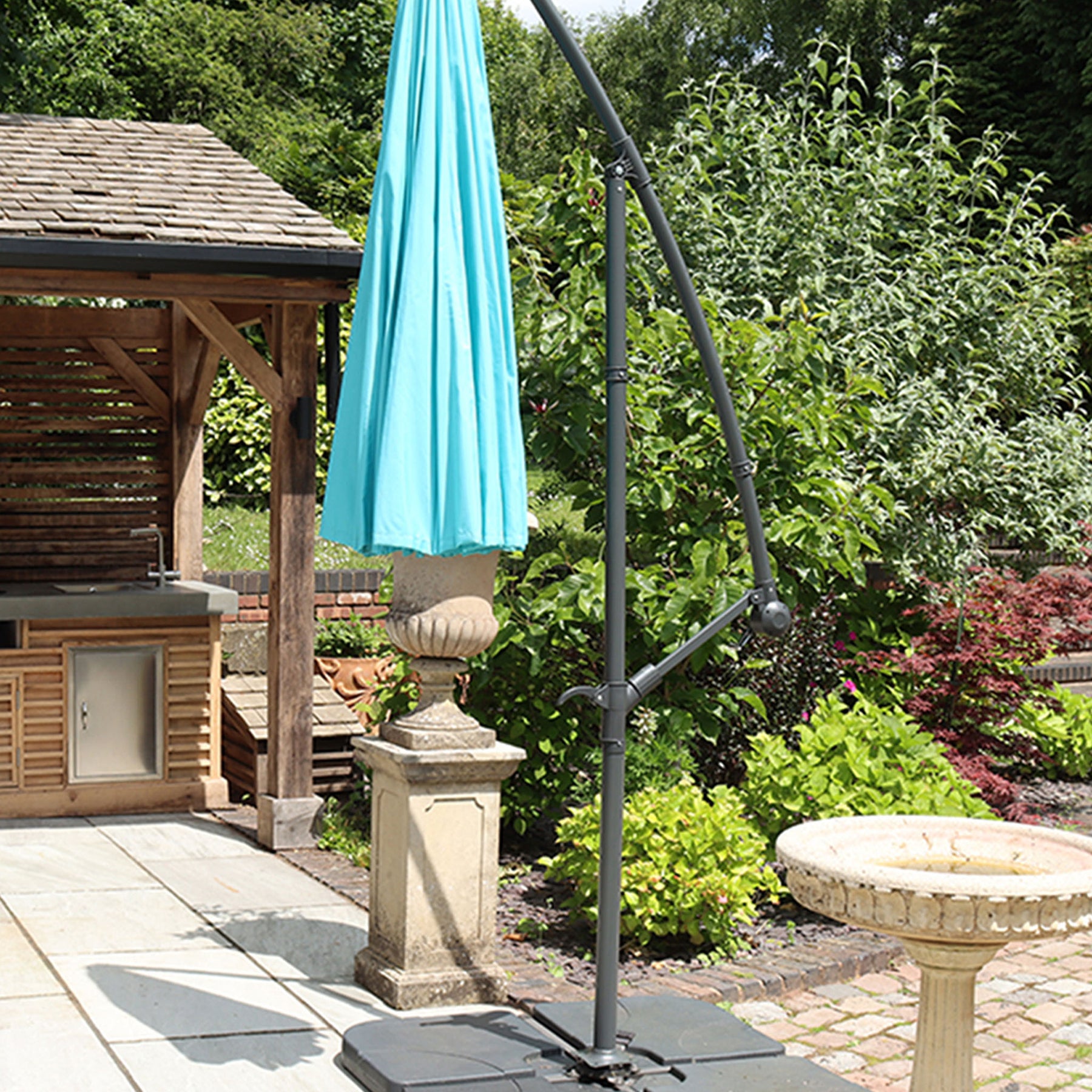 3m Shanghai Cantilever Parasol Blue from Roseland Furniture