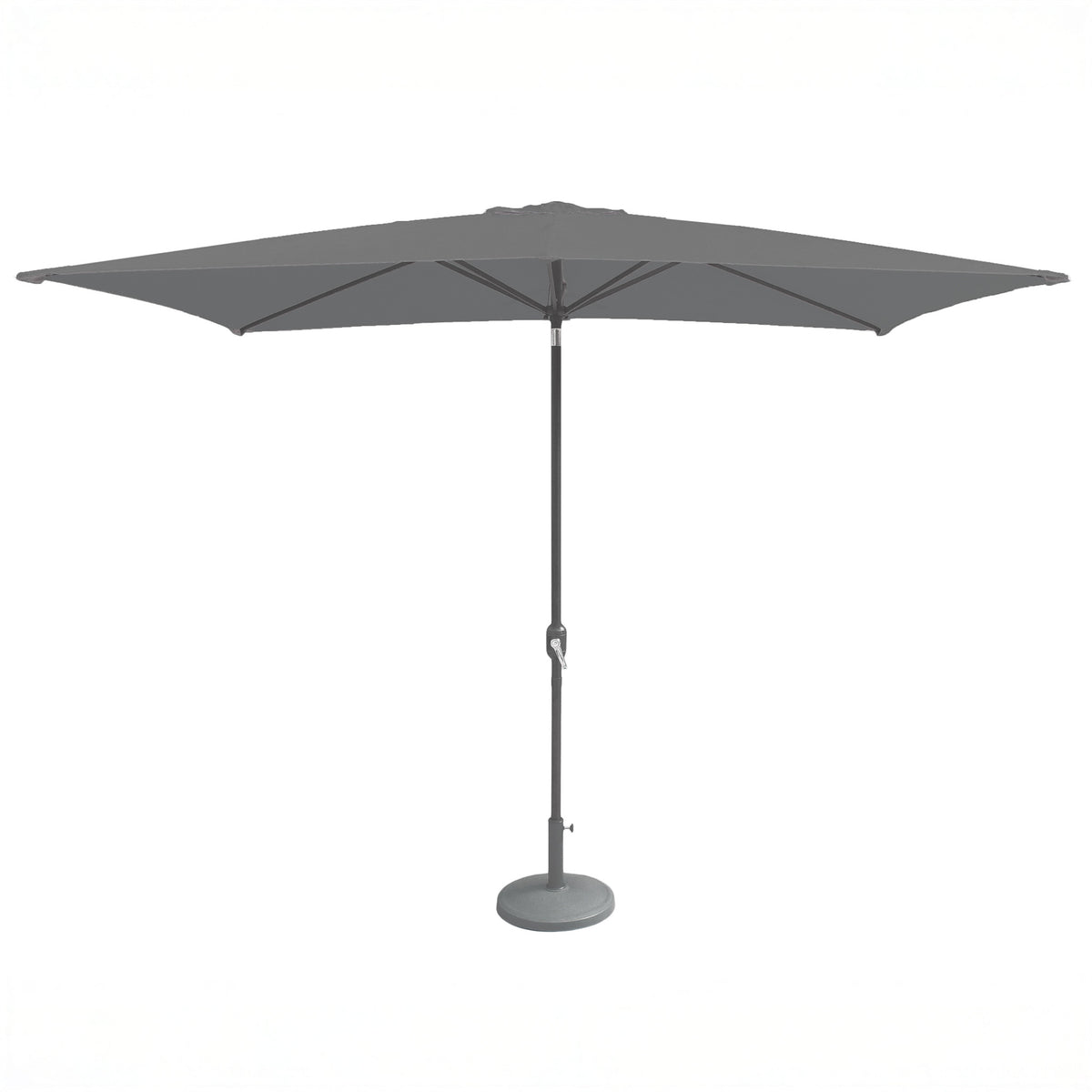Grey Rectangular Parasol with Grey aluminium Frame from Roseland Home Furniture