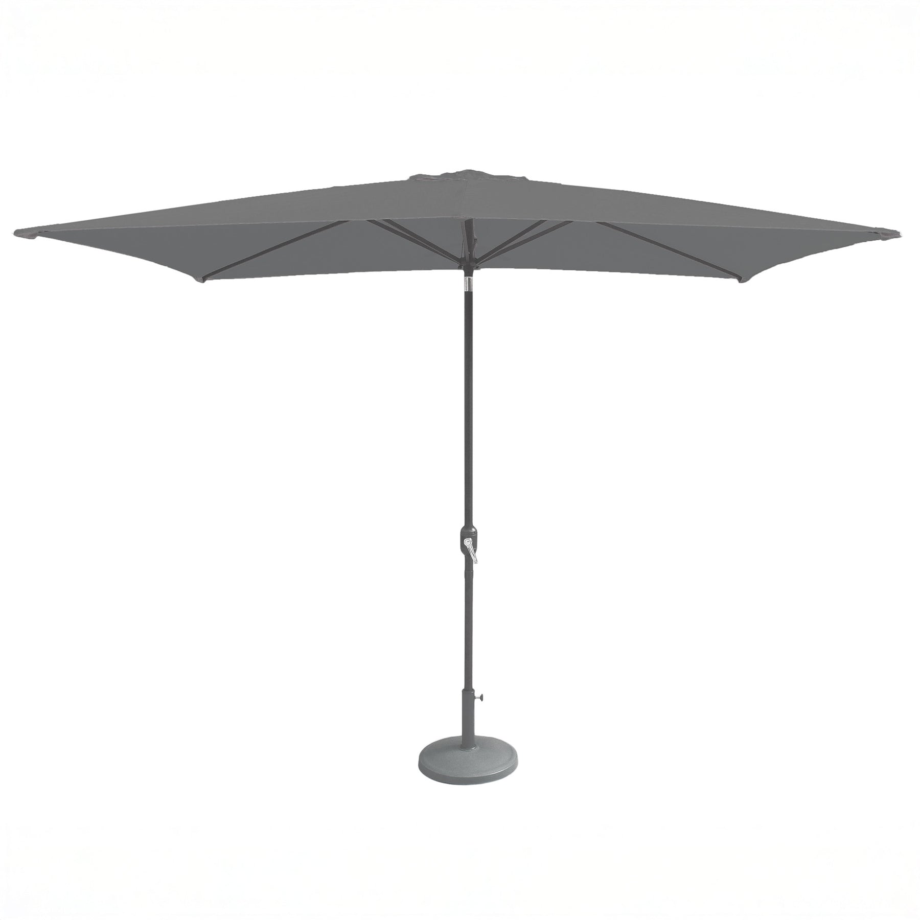 Grey Rectangular Parasol with Grey aluminium Frame from Roseland Home Furniture