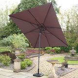 Grey Rectangular Parasol with Grey aluminium Frame from Roseland Home Furniture