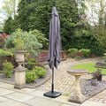 Grey Rectangular Parasol with Grey aluminium Frame from Roseland Home Furniture