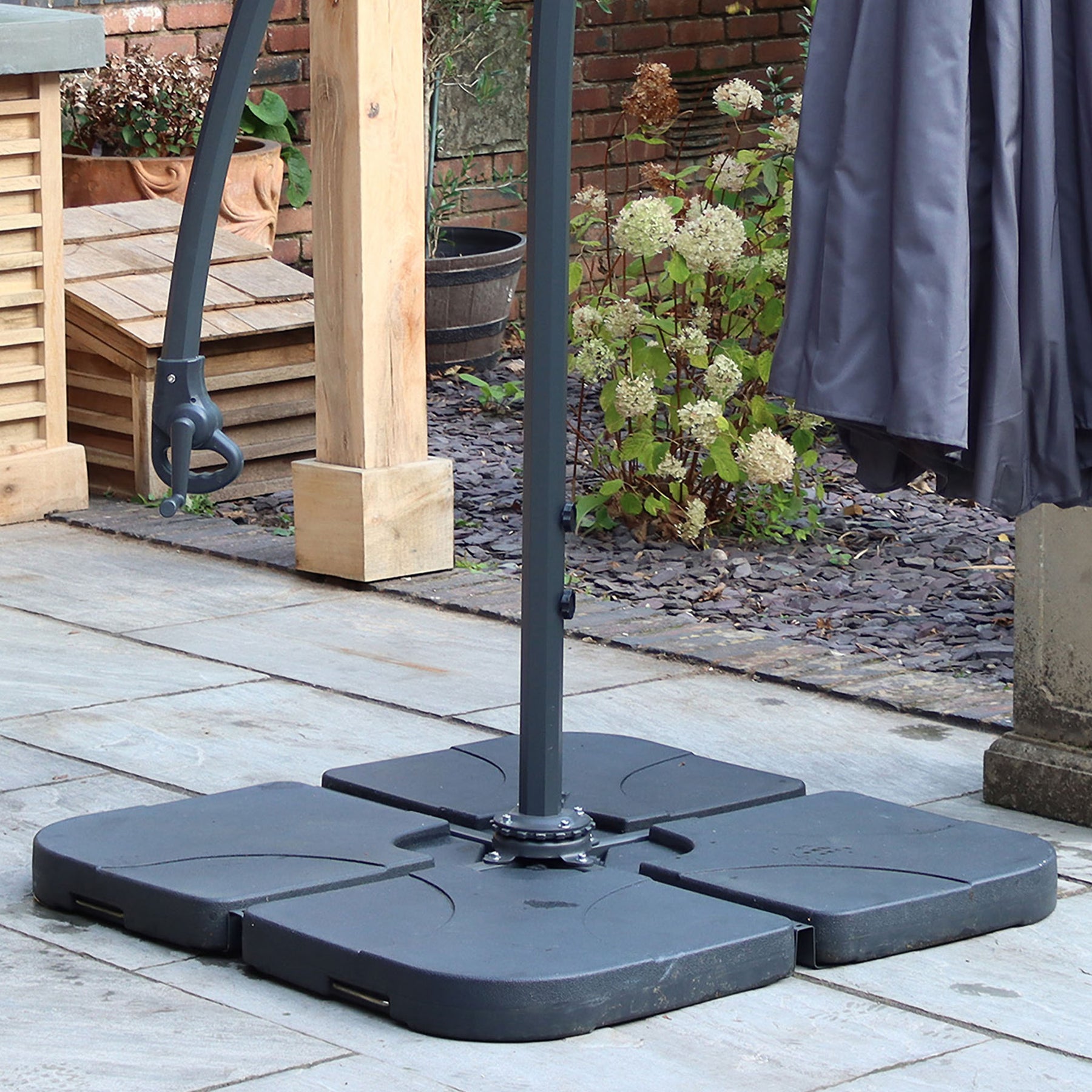 Water Fillable Parasol Base for Cantilever Parasols by Roseland Furniture