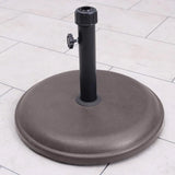Brown Round Outdoor Garden 16kg Parasol Base