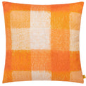 Alma Orange Checked 50cm Polyester Cushion