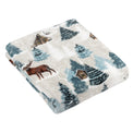 Arcticus White/Blue 150cm Throw by Roseland Furniture