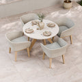 FSC 1 Astral 120cm Round Table w 4 Eden Dusk Dining Chairs from Roseland Furniture