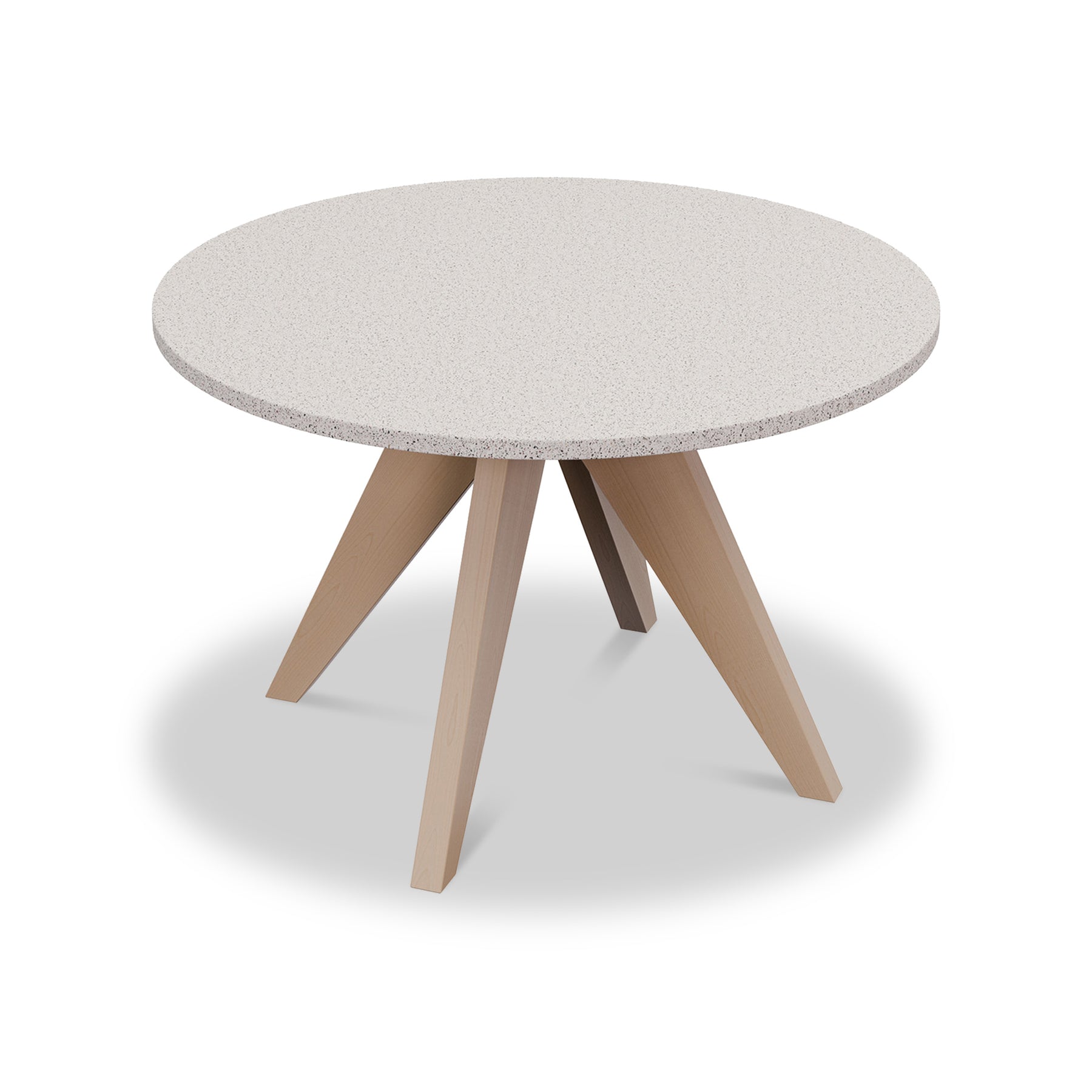 Astral 4 Seater Round Terrazzo Concrete Dining Set with Eden Dusk Dining Chairs