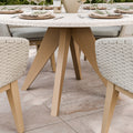 FSC 1 Astral 150cm Round Table w 6 Eden Dusk Dining Chairs from Roseland Furniture