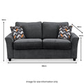 Abbott 2 Seater Sofabed in Charcoal with Morelisa Charcoal Cushions by Roseland Furniture