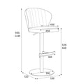 Adwen Brushed Velvet Bar Stool dimensions