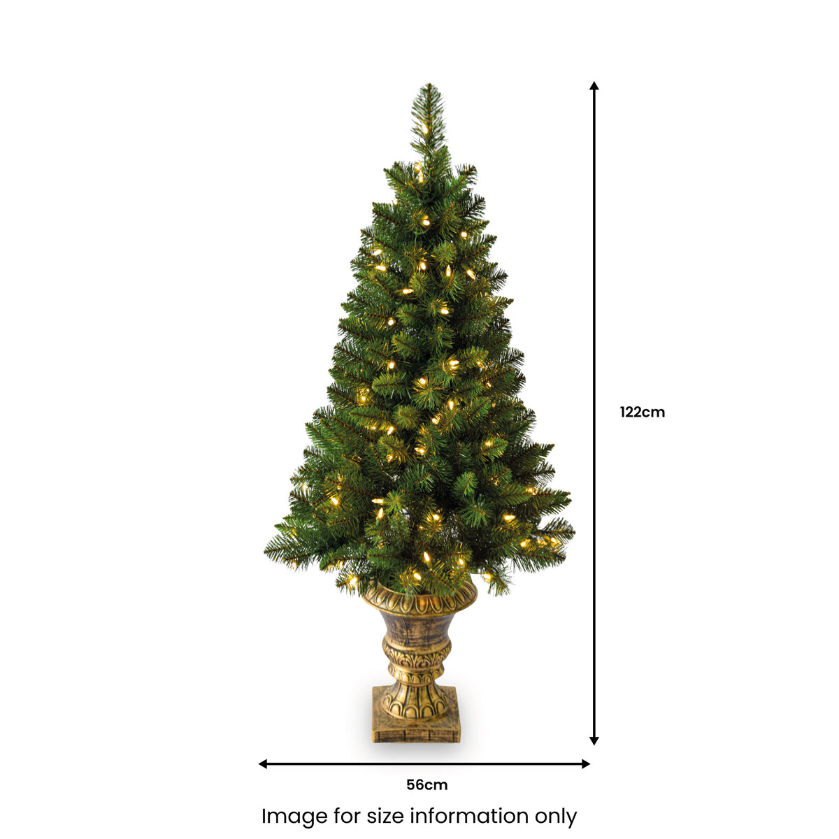 Akron 4ft Warm White LED Entrance Tree from Roseland Furniture