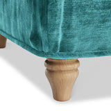 Alfie and Arthur Emerald Green Foot Close Up from Roseland Furniture