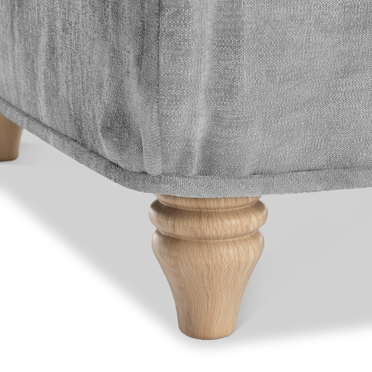Alfie and Arthur Ice Grey Foot Close Up from Roseland Furniture