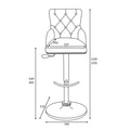 Arddun Faux Leather Bar Stool dimensions