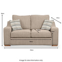 Ashow Beige 2 Seater Sofabed Dimensions by Roseland Furniture
