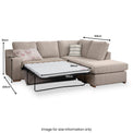 Ashow Beige Right Hand Corner Sofabed Dimensions from Roseland furniture