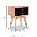 Aubrey Black 2 Drawer Bedside Table from Roseland Furniture