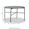 Austin 120cm Black Dining Table dimensions