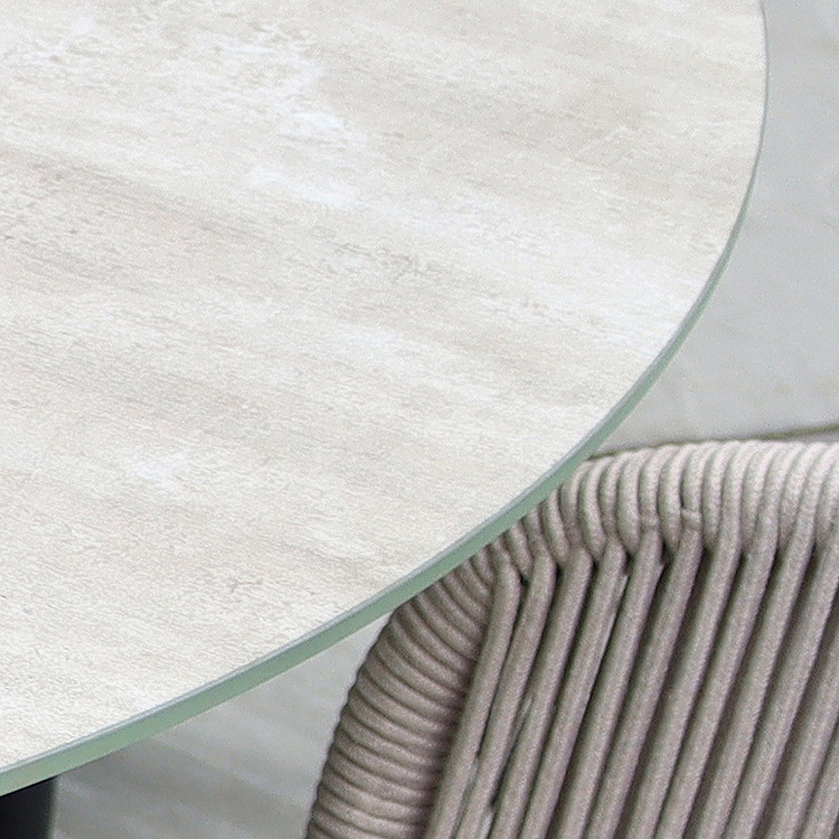 Bali 120cm Round Table w 4 Bali Rope Chairs from Roseland Furniture