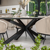 Bali 200cm Oval Table w 6 Bali Rope Chairs from Roseland Furniture