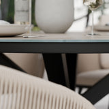 Bali 200cm Oval Table w 6 Bali Rope Chairs from Roseland Furniture