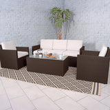 Sofa Lounge Set with Coffee Table Brown from Roseland Furniture