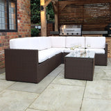 Berlin Rattan Garden Corner Lounge Brown from Roseland Furniture