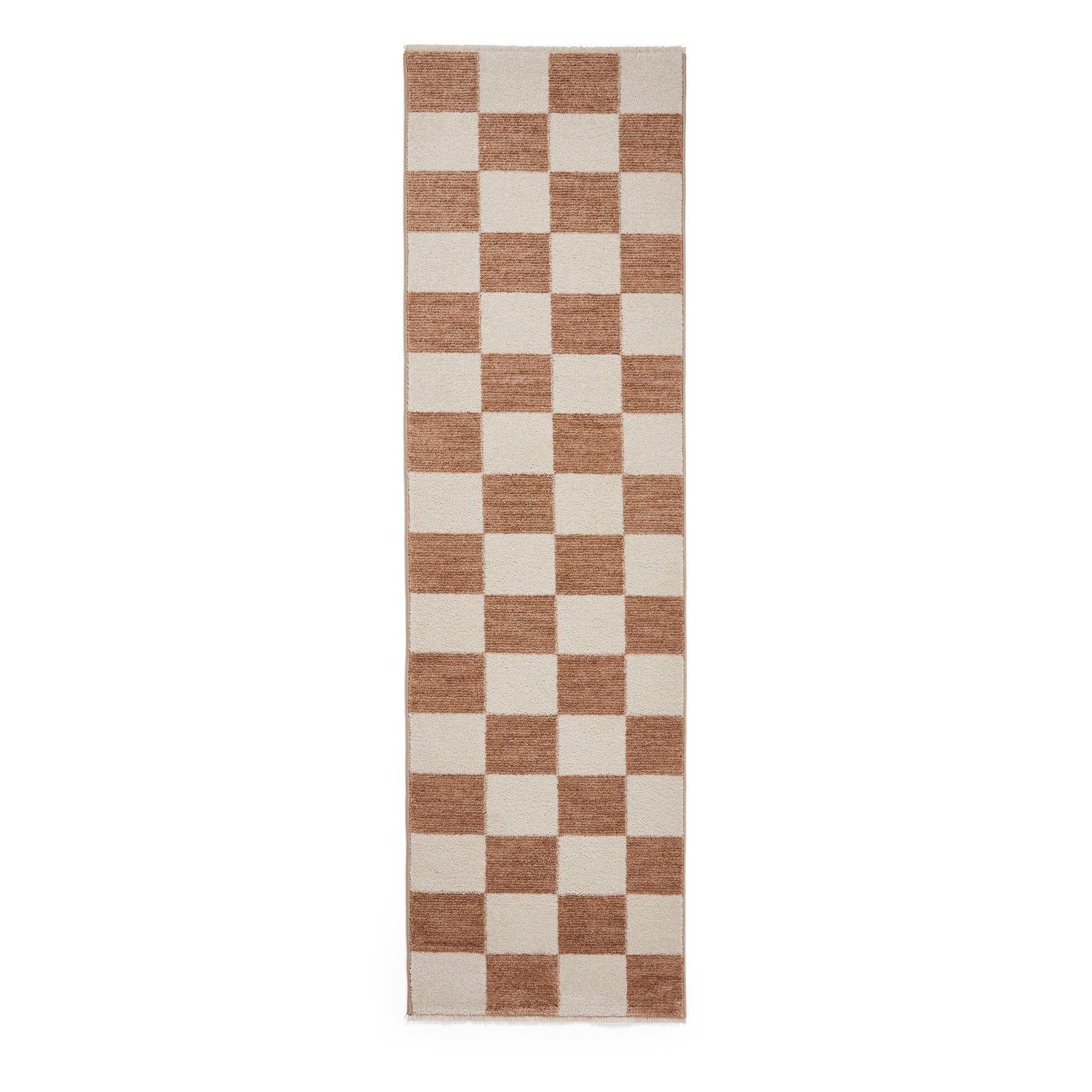 Beige Norwood Checkerboard Runner Rug from Roseland Furniture