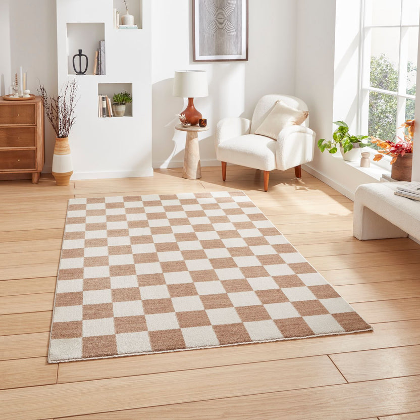 Norwood Smooth Checkerboard Rug | Multiple Colours & Sizes | Roseland