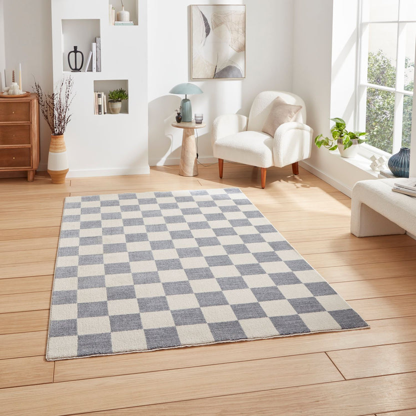 Norwood Smooth Checkerboard Rug | Multiple Colours & Sizes | Roseland