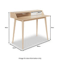 Barford Oak and White Smart Desk dimensions