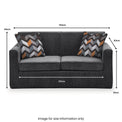 Bawtry Faux Linen 2 Seater Sofa Bed Dimensions by Roseland Furniture