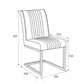 Branok Cantilever Grey Faux Leather Dining Chair dimensions