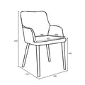 Branwen Oatmeal Tweed Dining Chair dimensions