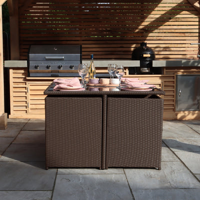 Cannes 10 Seater Rattan Cube Dining Set