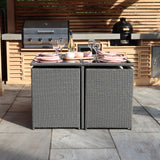 Cannes Grey Rattan 8 Seater Cube Sining Set from Roseland Furniture